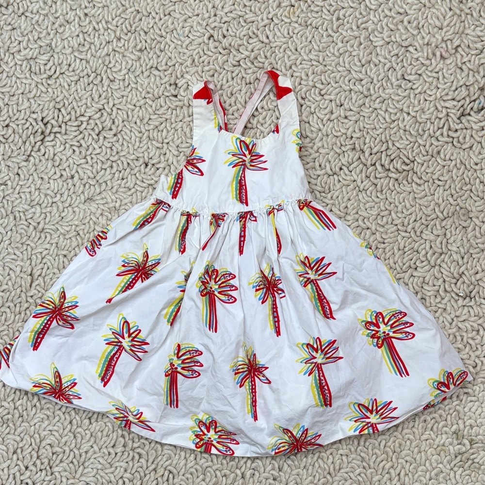 Stella McCartney Kids White Dress with Colorful Accents